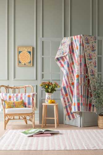 Preview: Tilda Patchwork Stoff Baumwolle - Bloomsville Flowertangle Green